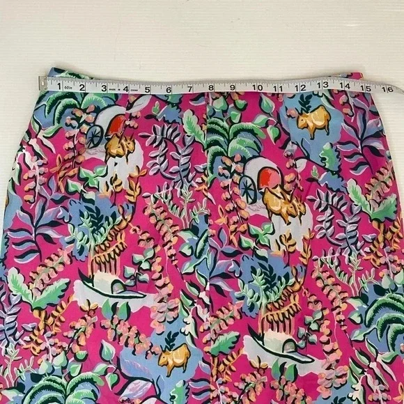 J. McLaughlin Blakely Freshfield Rose Skirt Knotted Size 8 - Picture 10 of 11